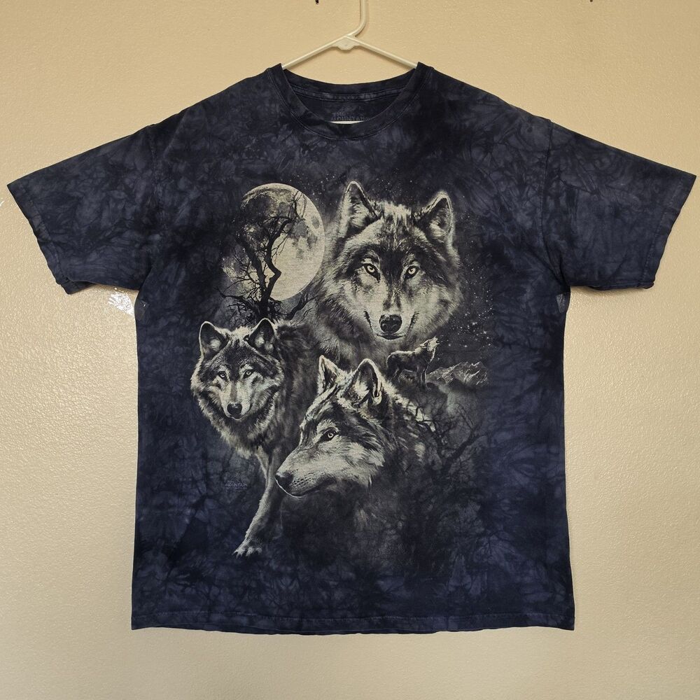 The Mountain Wolf Pack XL T-Shirt Moon Wolves Howling Tie Dye Tami Alba 2011
